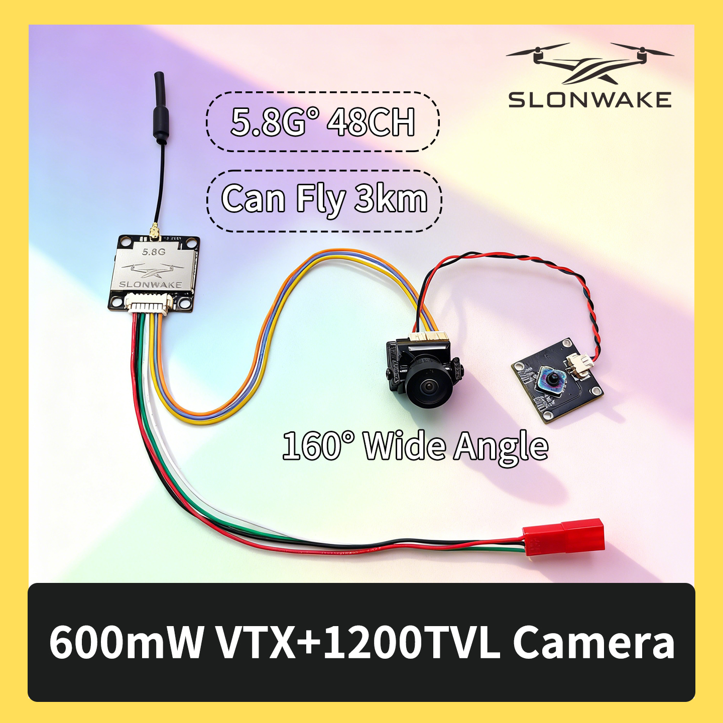 SLONWAKE 5.8G 600mW 7-24V FPV  - Drone Camera Wide Angle recensione e prezzo