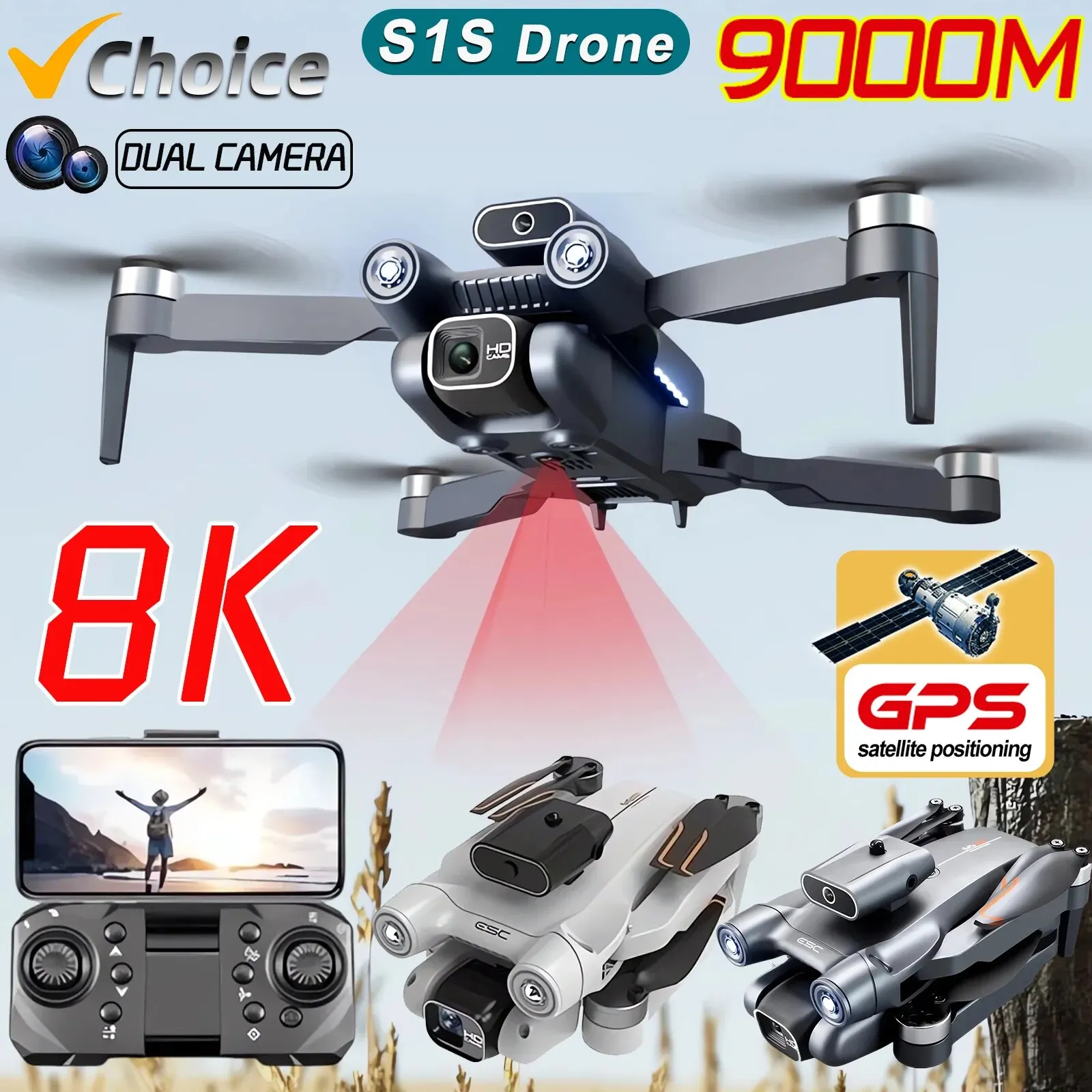 New S1S 5G GPS Drone Camera 8K - Drone Camera Mount recensione e prezzo