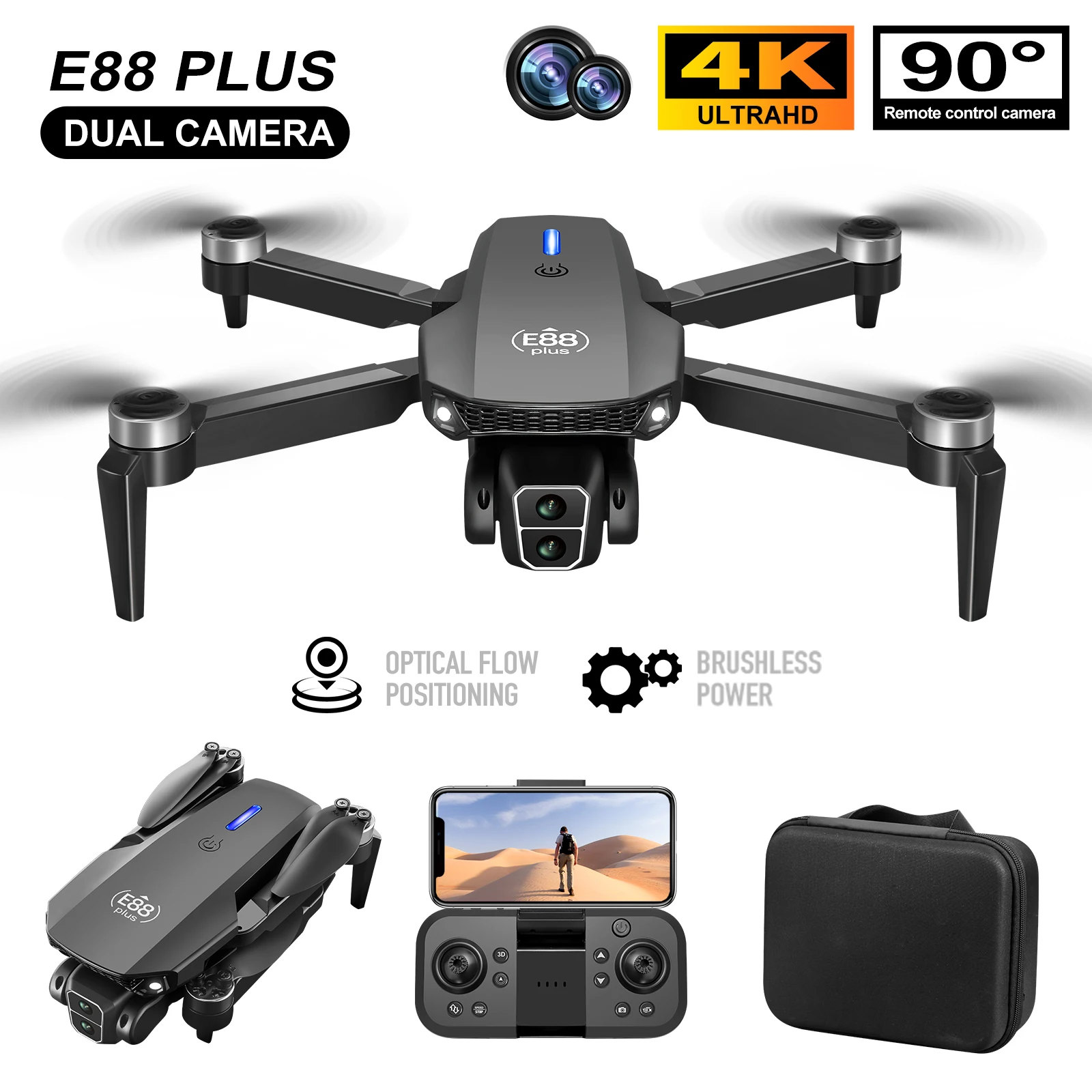 New E88 Plus Quadcopter Drone: - Drone Camera Hd recensione e prezzo