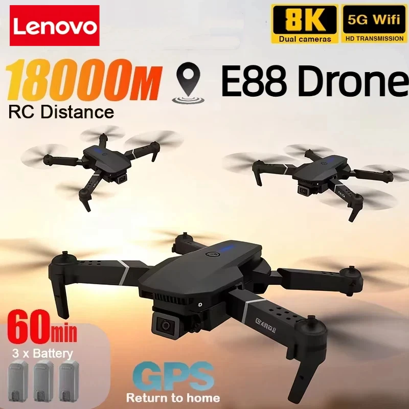 Lenovo New E88 Pro WIFI FPV Dr - Drone Camera Wide Angle recensione e prezzo